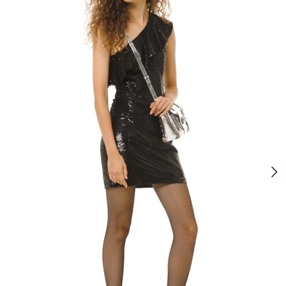 Michael Michael Kors Midi Cocktail Dress Black